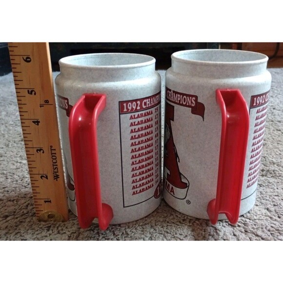 Vintage University of Alabama Crimson Tide Insulated Mug Cup LOT OF 2 BAMA - Picture 6 of 6